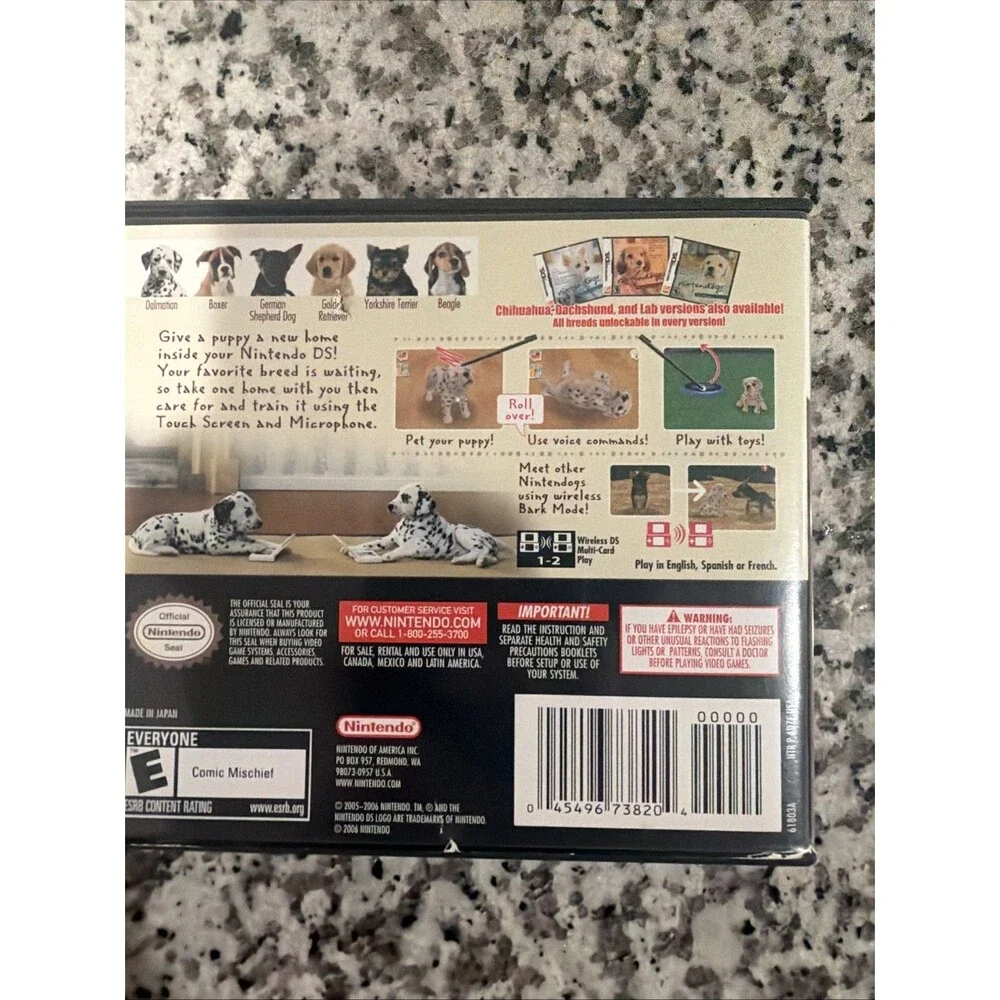 Nintendogs Dalmatian and Friends (Nintendo DS, 2006) Case & Manual Only. No Game